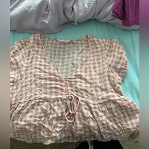 Pink Rose Checkered Shirt